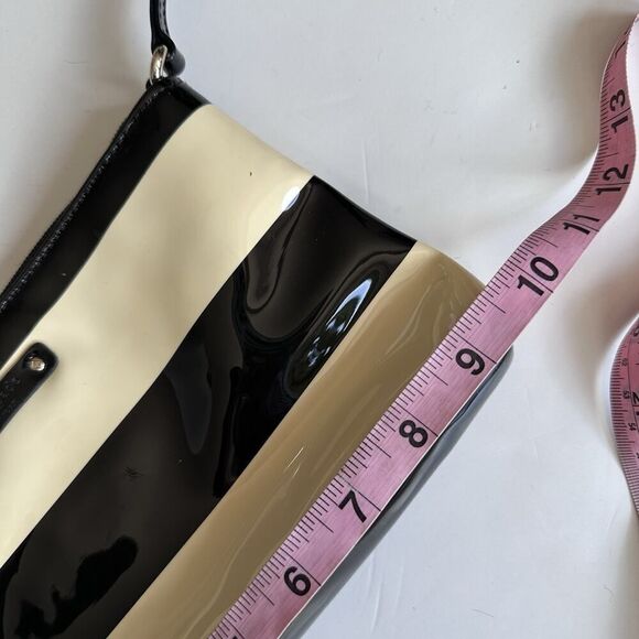Kate Spade Purse Penn Valley Crossbody Bag Black & Cream Stripe - Picture 13 of 16